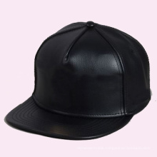 Cheap Custom Black Leather Snapback Hat
